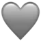 Grey Heart emoji on iPhone (iOS 16.4)