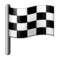 Rutig flagga emoji på iPhone (iOS 9.1)
