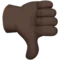 Thumbs Down: Dark Skin Tone emoji on iPhone