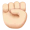 Raised Fist: Light Skin Tone emoji on iPhone (iOS 12.1)