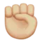 Höjd knytnäve: Mellanljus hudton emoji på iPhone (iOS 9.1)