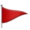 Triangular Flag emoji on iPhone (iOS 13.3)