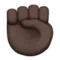 Höjd knytnäve: Mörk hudton emoji på iPhone (iOS 9.1)