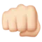 Mötande näve: Ljus hudton emoji på iPhone (iOS 12.2)