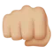 Oncoming Fist: Medium-Light Skin Tone emoji on iPhone