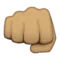 Oncoming Fist: Medium Skin Tone emoji on Apple iOS 9.3
