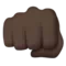 Oncoming Fist: Dark Skin Tone emoji on iPhone (iOS 12.1)