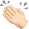 Clapping Hands: Light Skin Tone emoji on Apple iOS 11.3