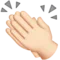 Clapping Hands: Light Skin Tone emoji on iPhone