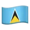 🇱🇨 Bayrak: Aziz Lucia iPhone üzerinde emoji (iOS 17.4)