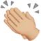 Clapping Hands: Medium-Light Skin Tone emoji on Apple iOS 17.4