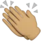 Klaszczące dłonie: średni odcień skóry emoji na Apple iOS 8.3