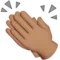 Clapping Hands: Medium Skin Tone emoji on iPhone