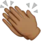 Clapping Hands: Medium-Dark Skin Tone emoji on Apple iOS 8.3