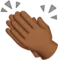 Clapping Hands: Medium-Dark Skin Tone emoji on Apple iOS 13.2