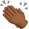 Clapping Hands: Medium-Dark Skin Tone emoji on iPhone
