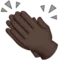 Clapping Hands: Dark Skin Tone emoji on Apple iOS 11.2