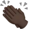 Clapping Hands: Dark Skin Tone emoji on iPhone