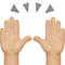 Raising Hands: Medium-Light Skin Tone emoji on iPhone