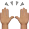 Zvednutí rukou: Střední odstín pleti emoji na Apple iOS 10.0