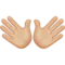 Mãos abertas: Tom de pele médio-claro emoji no Apple iOS 11.3