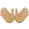 Otevřené dlaně: Střední odstín pleti emoji na Apple iOS 8.3