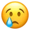 Crying Face emoji on iPhone