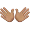Open Hands: Medium Skin Tone emoji on iPhone