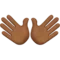 Open Hands: Medium-Dark Skin Tone emoji on iPhone
