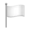 Vit flagga emoji på iPhone (iOS 9.1)