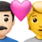 Couple With Heart: Man, Person, Light Skin Tone, No Skin Tone emoji on iPhone (iOS 16.4)