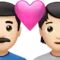 Kalpli Çift: Erkek, Kişi, Açık Ten Tonu iPhone üzerinde emoji (iOS 17.4)