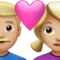 Cặp đôi yêu nhau - Nam: Da trung bình sáng, Nữ: Da trung bình sáng emoji trên iPhone (iOS 15.4)