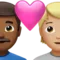 Kalpli Çift: Erkek, Kişi, Orta-Koyu Ten Tonu, Orta-Açık Ten Tonu iPhone üzerinde emoji (iOS 17.4)