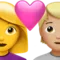 Kalpli Çift: Kadın, Kişi, Ten Rengi Belirtilmemiş, Orta Açık Ten Rengi iPhone üzerinde emoji (iOS 17.4)