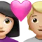 Kalpli Çift: Kadın, Kişi, Açık Ten Tonu, Orta Açık Ten Tonu iPhone üzerinde emoji (iOS 17.4)