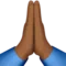 Mans plegades: to de pell mitjà-fosc emoji a Apple iOS 14.6
