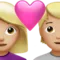 ハートを持ったカップル：女性、人物、やや明るい肌の色 iPhoneの絵文字