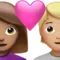 Kalpli Çift: Kadın, Kişi, Orta Ten Tonu, Orta Açık Ten Tonu iPhone üzerinde emoji (iOS 17.4)
