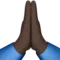 Zapjaté ruce: Tmavý odstín pleti emoji na Apple iOS 10.0