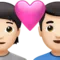 Par med hjärta: Person, Man, Ljus hudton emoji på iPhone (iOS 16.4)
