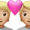 Kalpli Çift: Kişi, Kişi, Orta Açık Ten Tonu iPhone üzerinde emoji (iOS 17.4)
