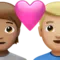 Kalpli Çift: Kişi, Erkek, Orta Ten Rengi, Orta-Açık Ten Rengi iPhone üzerinde emoji (iOS 17.4)