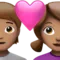 Par med hjärta: Person, kvinna, mellanhudton emoji på iPhone (iOS 16.4)