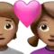 Kalpli Çift: Kişi, Kadın, Orta Ten Tonu iPhone üzerinde emoji (iOS 17.4)