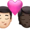 Sărut: Bărbat, Persoană, Ten deschis, Ten închis emoji pe iPhone (iOS 15.4)