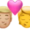 Sărut: Bărbat, Persoană, Ten mediu-deschis, Fără ten emoji pe iPhone (iOS 15.4)