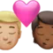 Sărut: Bărbat, Persoană, Ten mediu-deschis, Ten mediu-închis emoji pe iPhone (iOS 15.4)