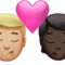 Sărut: Bărbat, Persoană, Ten mediu-deschis, Ten închis emoji pe iPhone (iOS 15.4)