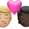 Öpücük: Erkek, Kişi, Açık Ten Tonu, Koyu Ten Tonu iPhone üzerinde emoji (iOS 17.4)